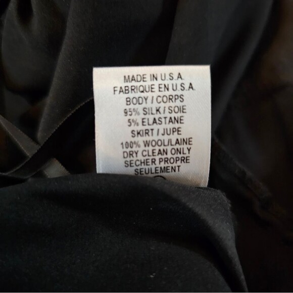 Diane Von Furstenberg DVF Vintage Wool & Silk Wrap Dress | Black | Size 2 | EUC - Picture 10 of 10